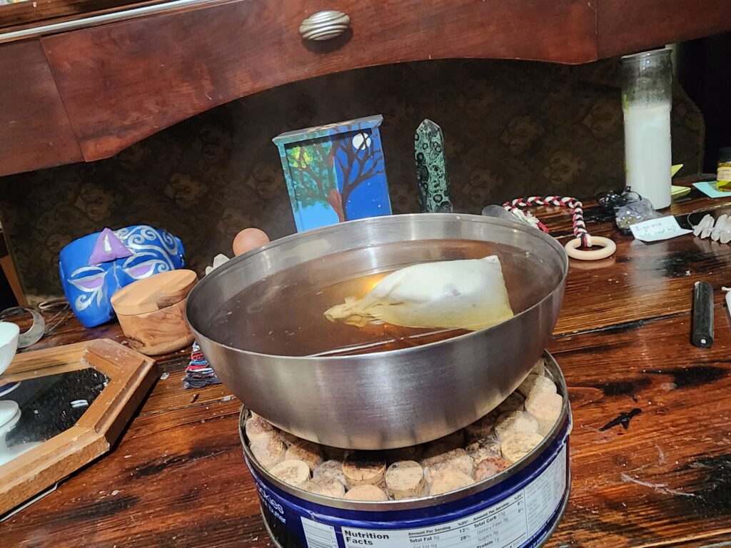 purifying bath steeping on my altar