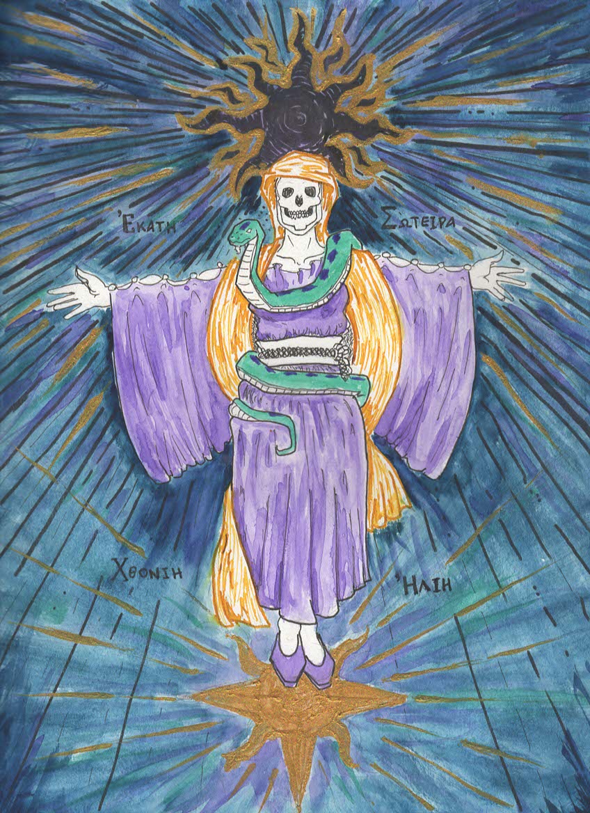 Devotional Image of Hekate as Chthonic Sun